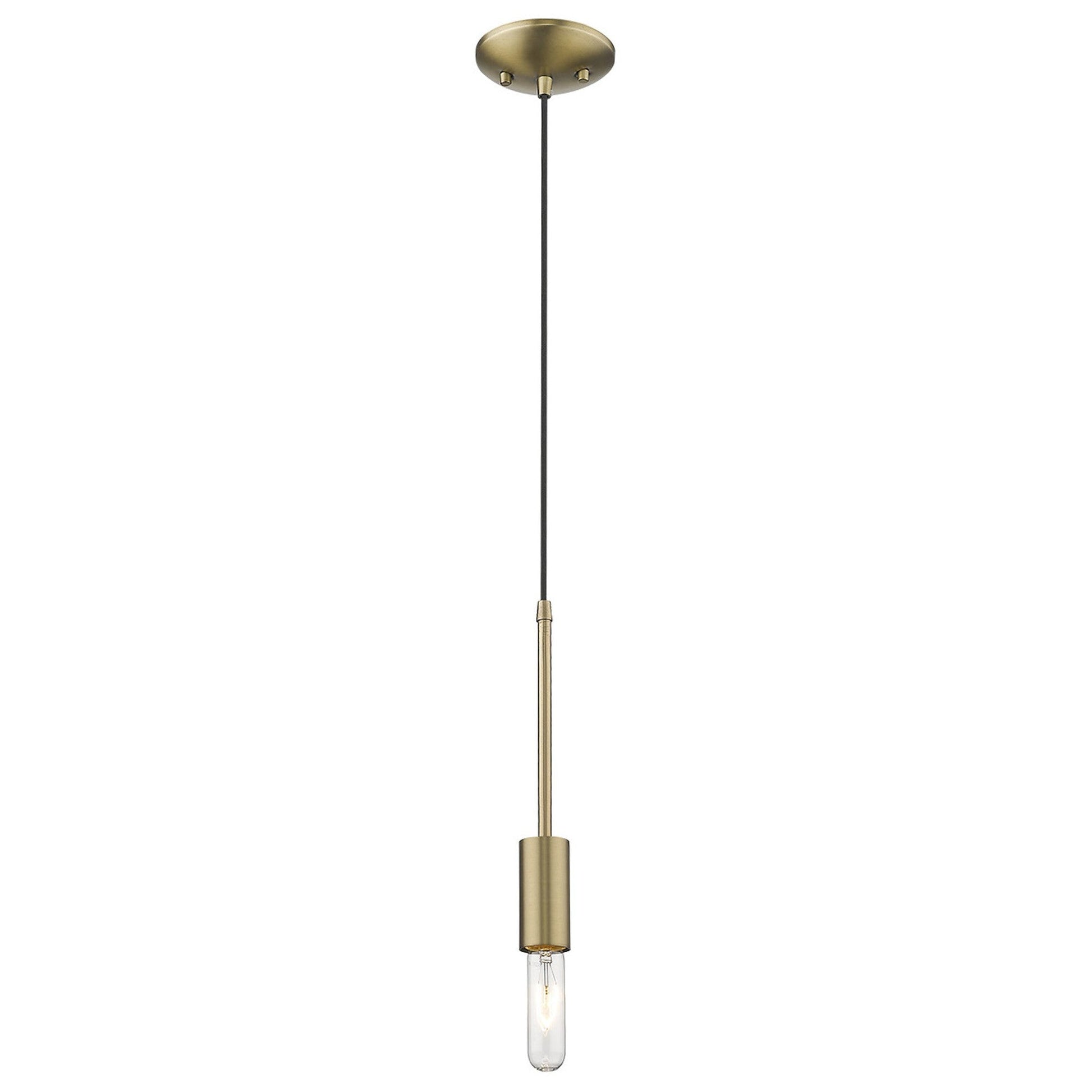 HomeRoots Mini Pendant Hanging Light in Dull Gold Finish