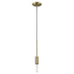HomeRoots Mini Pendant Hanging Light in Dull Gold Finish