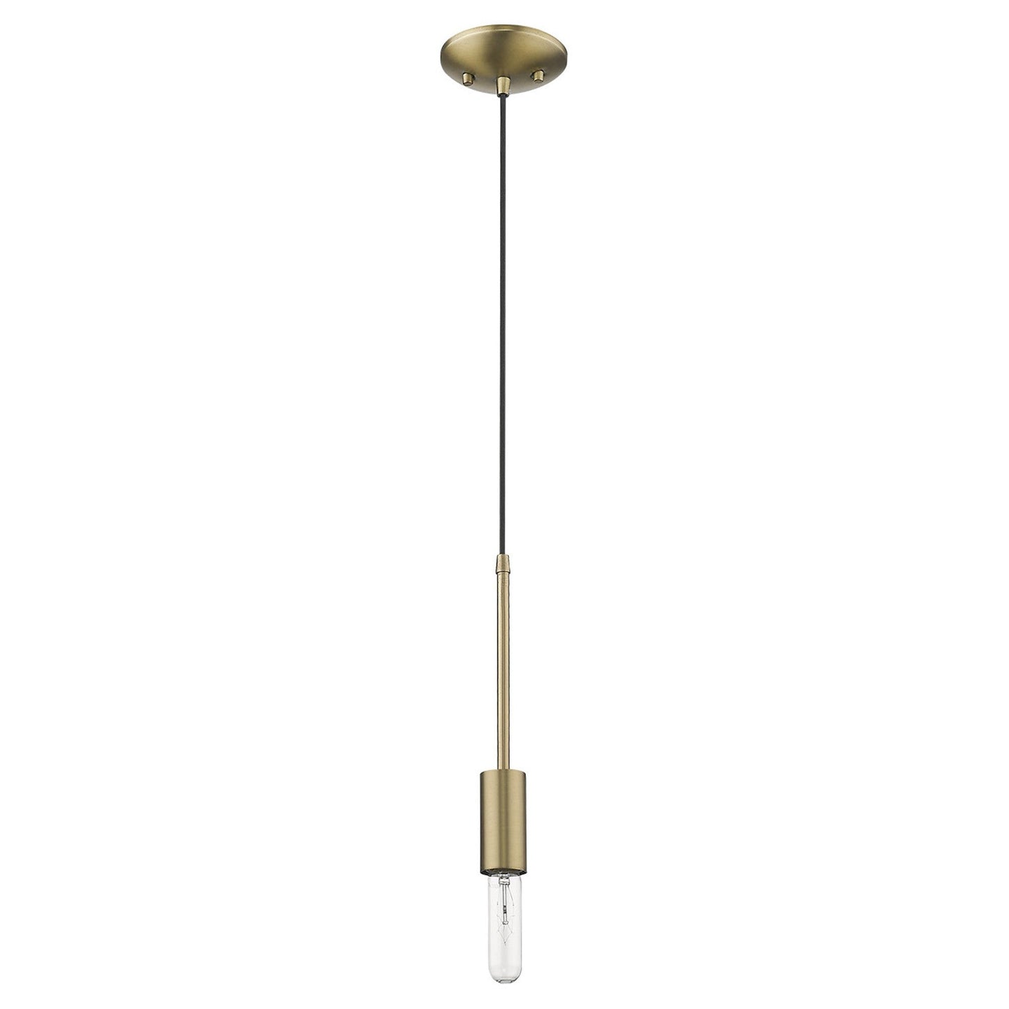 HomeRoots Mini Pendant Hanging Light in Dull Gold Finish