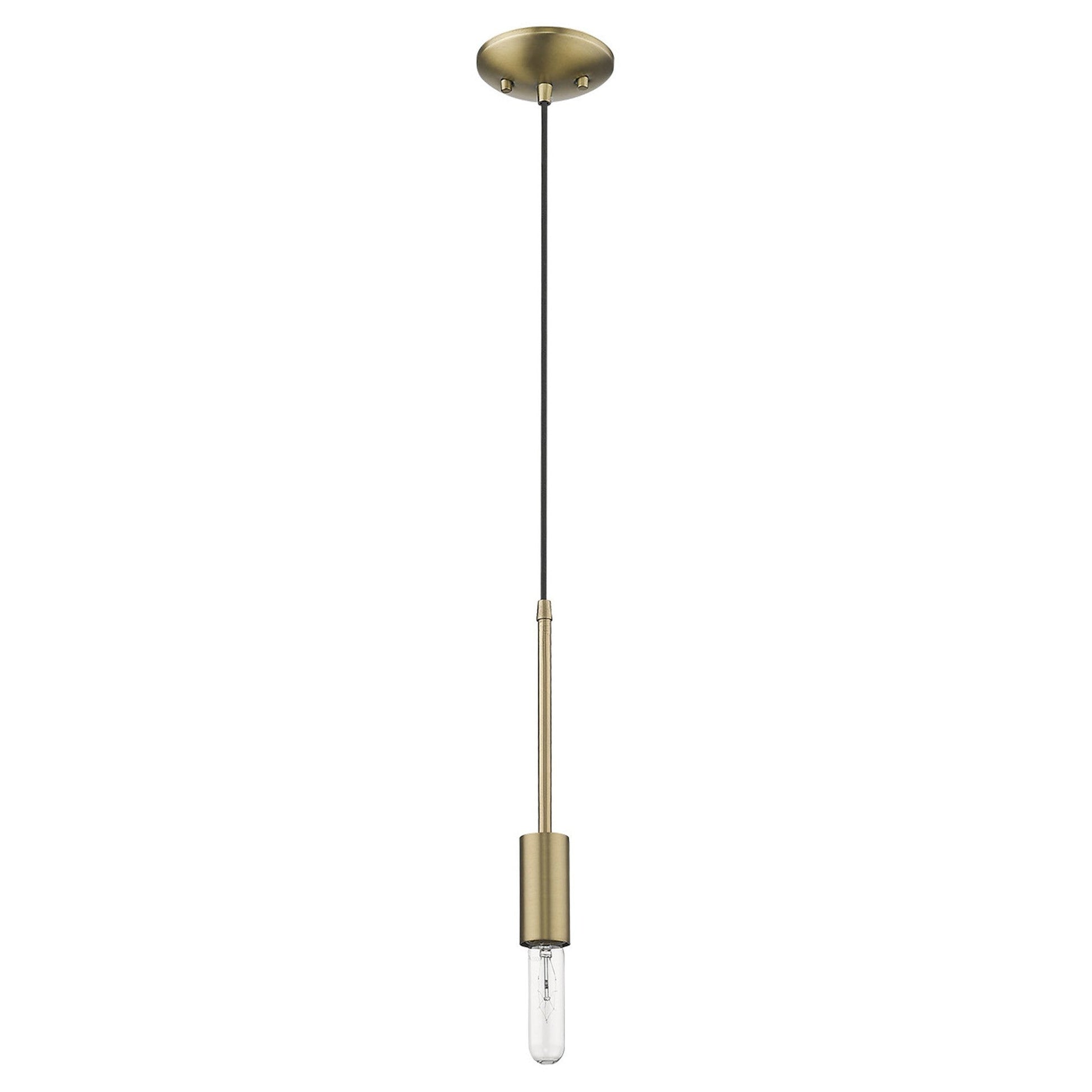 HomeRoots Mini Pendant Hanging Light in Dull Gold Finish