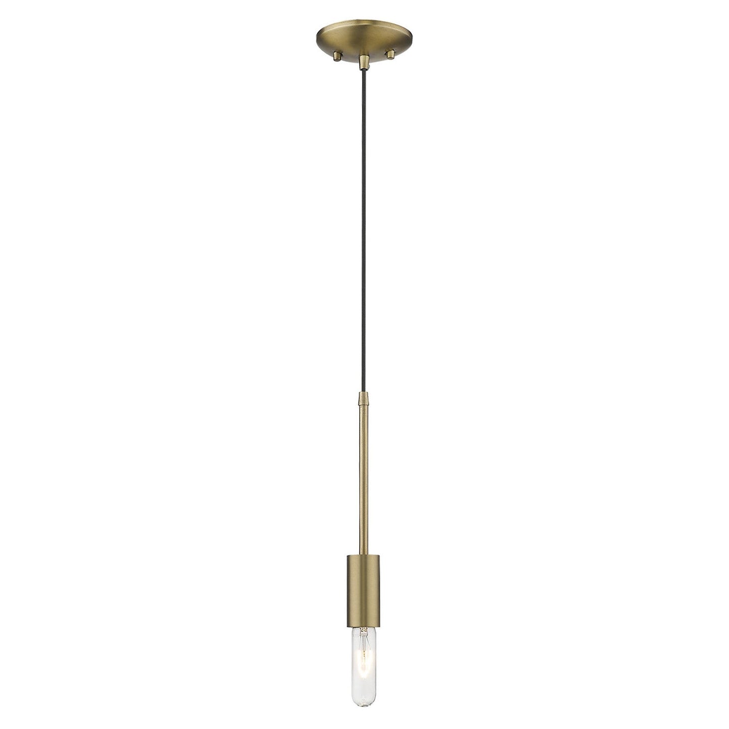 HomeRoots Mini Pendant Hanging Light in Dull Gold Finish