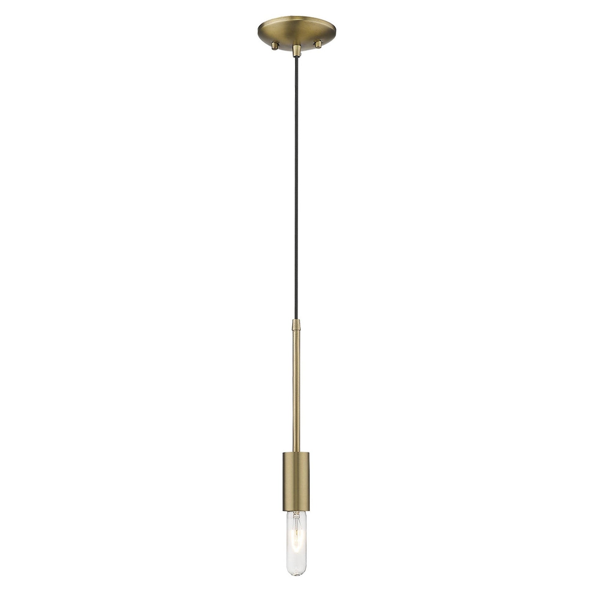 HomeRoots Mini Pendant Hanging Light in Dull Gold Finish