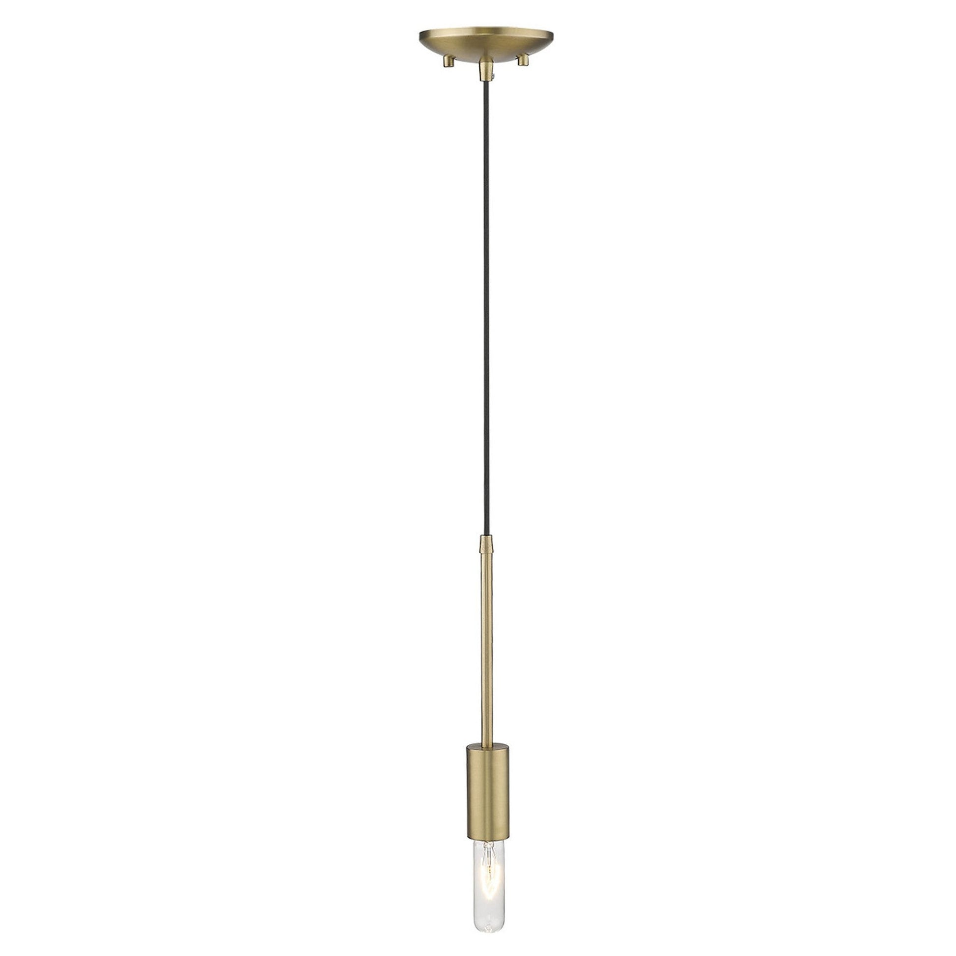 HomeRoots Mini Pendant Hanging Light in Dull Gold Finish
