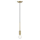 HomeRoots Mini Pendant Hanging Light in Dull Gold Finish