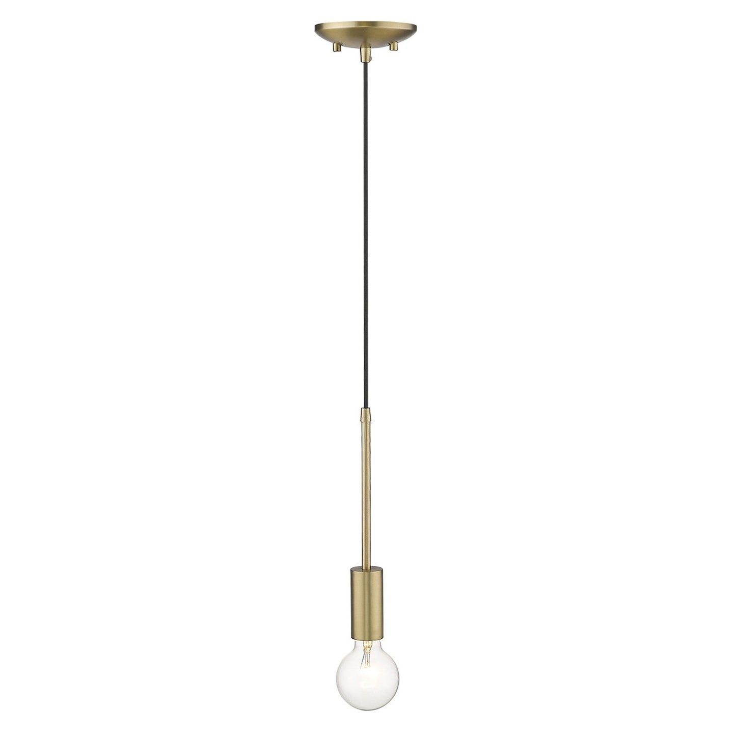 HomeRoots Mini Pendant Hanging Light in Dull Gold Finish