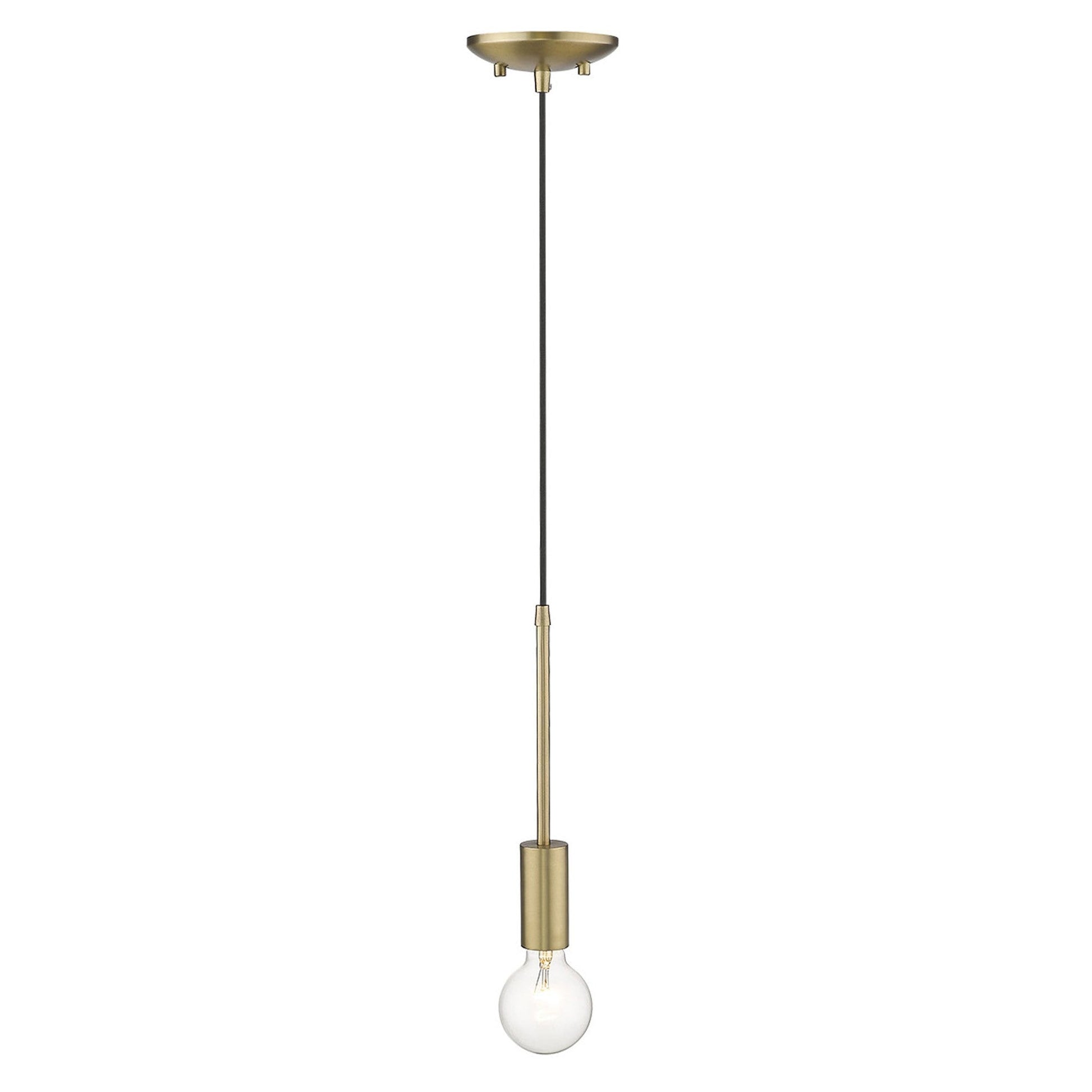 HomeRoots Mini Pendant Hanging Light in Dull Gold Finish