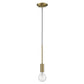 HomeRoots Mini Pendant Hanging Light in Dull Gold Finish