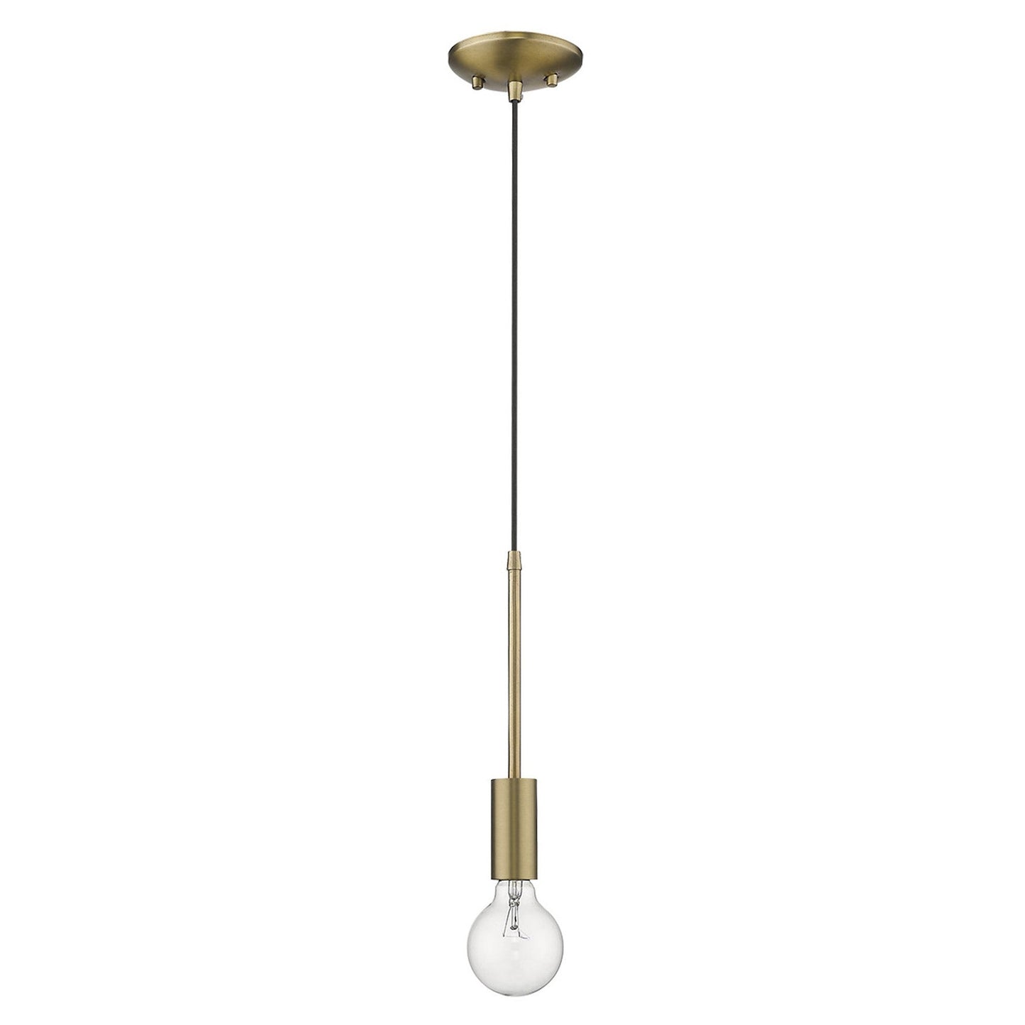 HomeRoots Mini Pendant Hanging Light in Dull Gold Finish