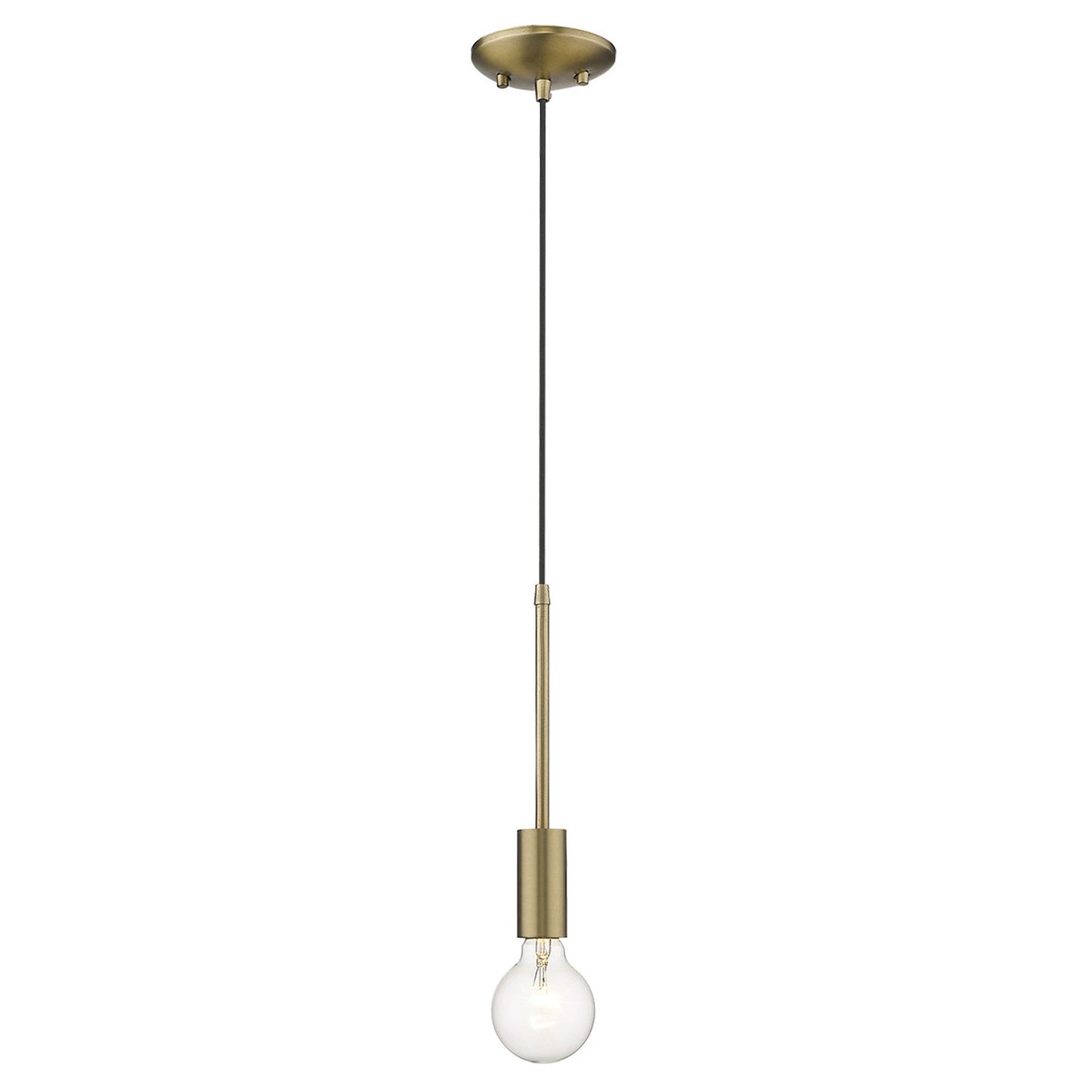 HomeRoots Mini Pendant Hanging Light in Dull Gold Finish