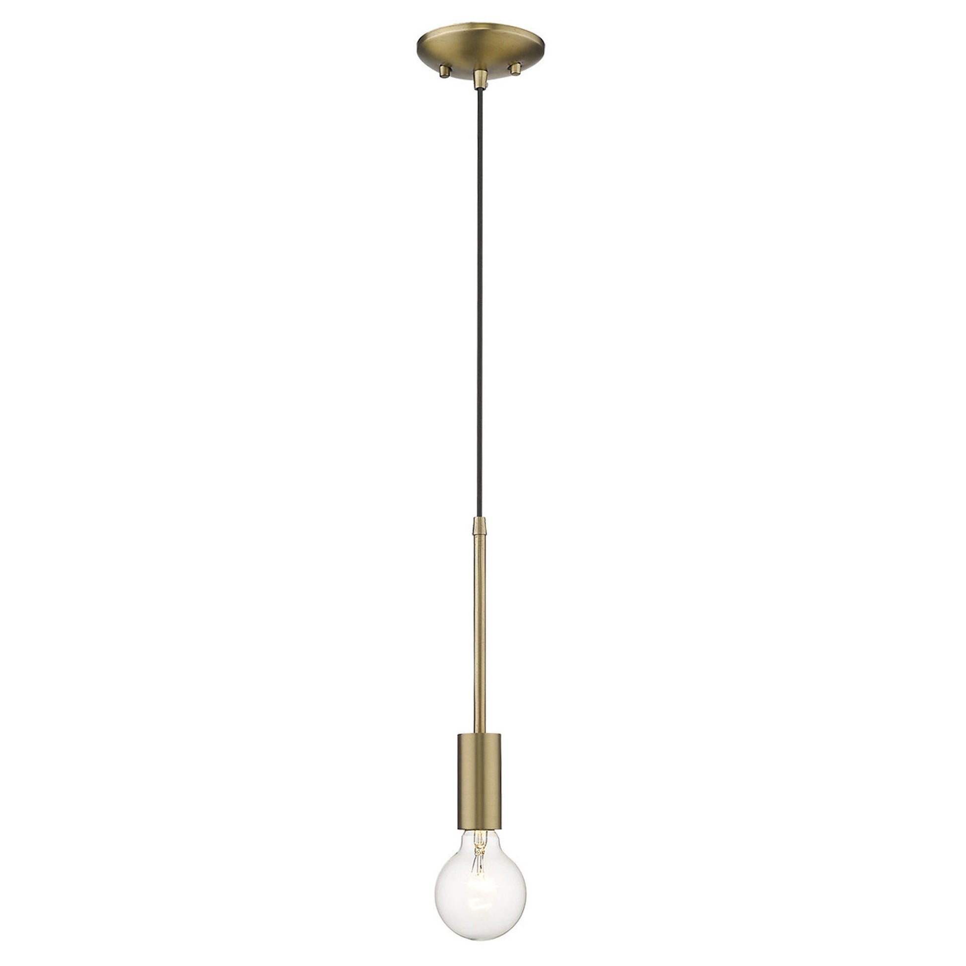 HomeRoots Mini Pendant Hanging Light in Dull Gold Finish