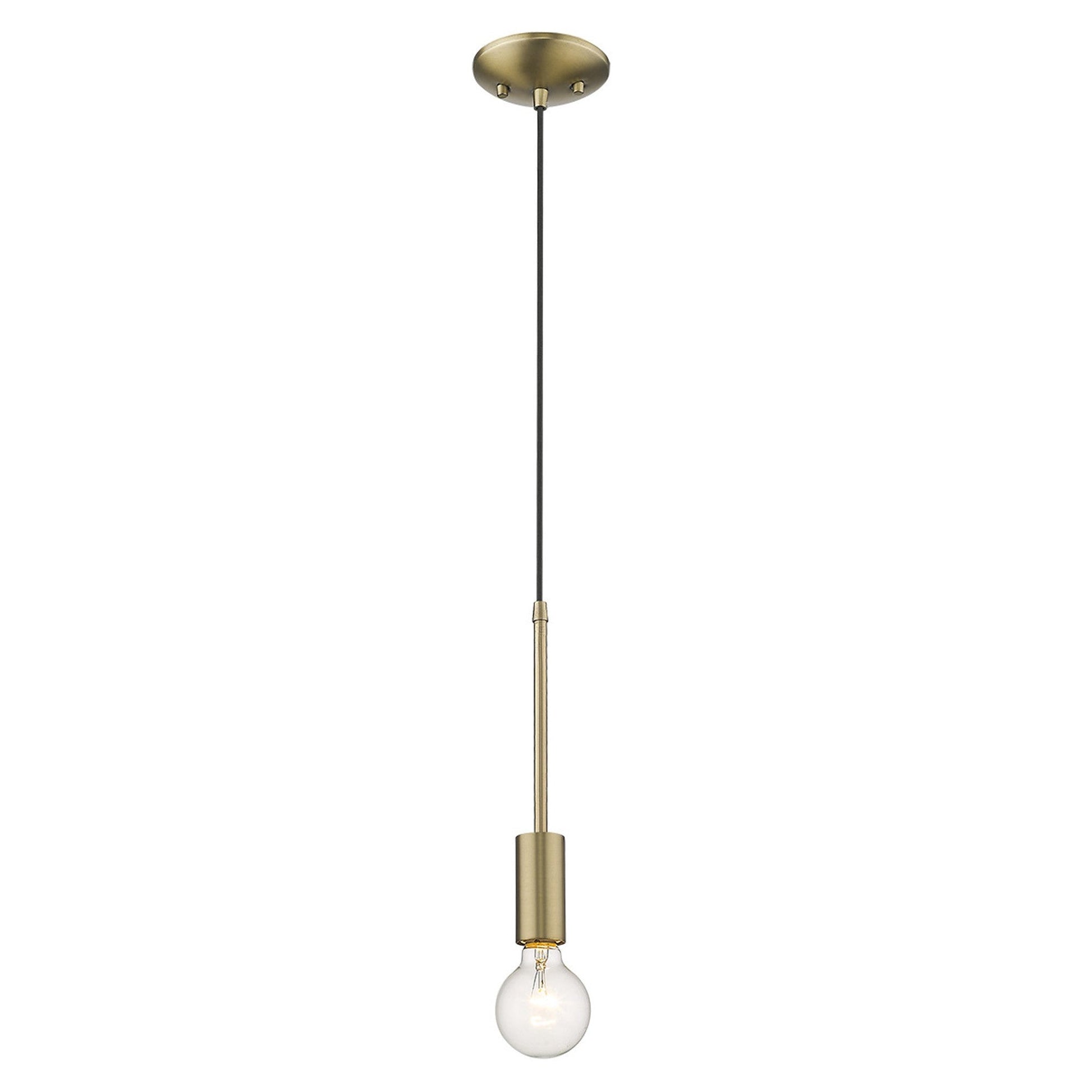 HomeRoots Mini Pendant Hanging Light in Dull Gold Finish