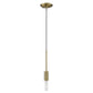 HomeRoots Mini Pendant Hanging Light in Dull Gold Finish