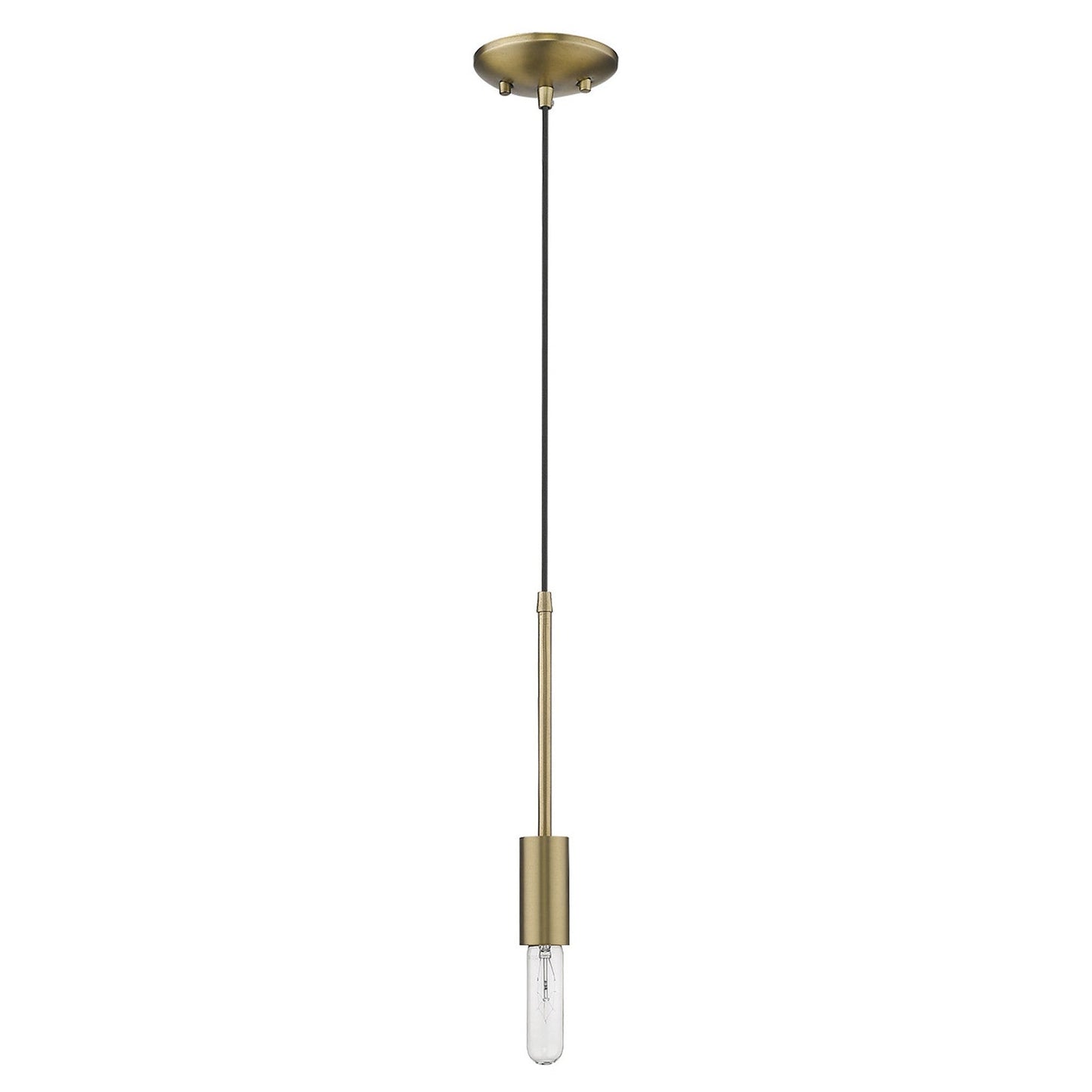 HomeRoots Mini Pendant Hanging Light in Dull Gold Finish