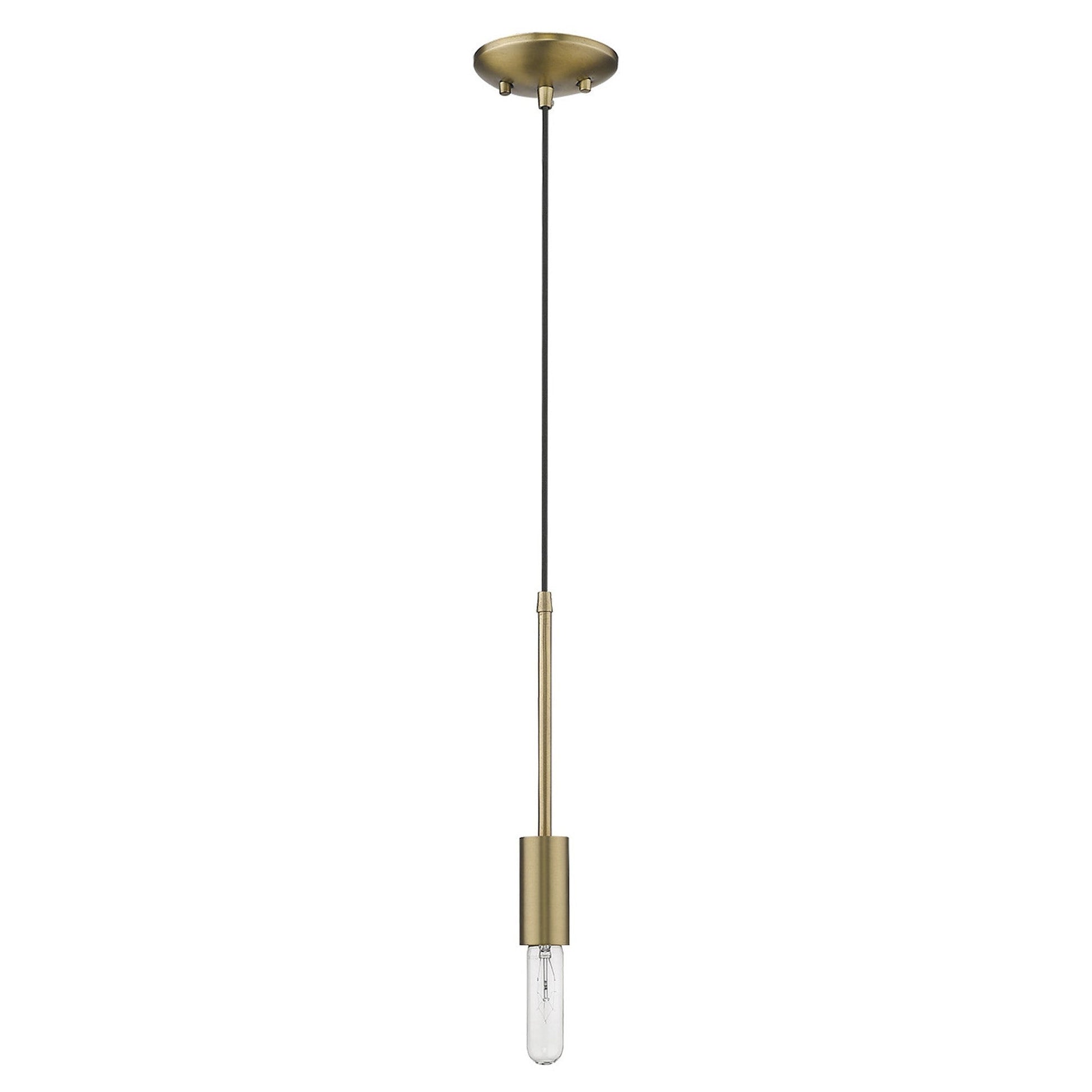 HomeRoots Mini Pendant Hanging Light in Dull Gold Finish