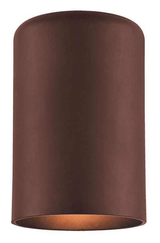 HomeRoots Minimalist Cylinder Wall Light in Bronze Finish