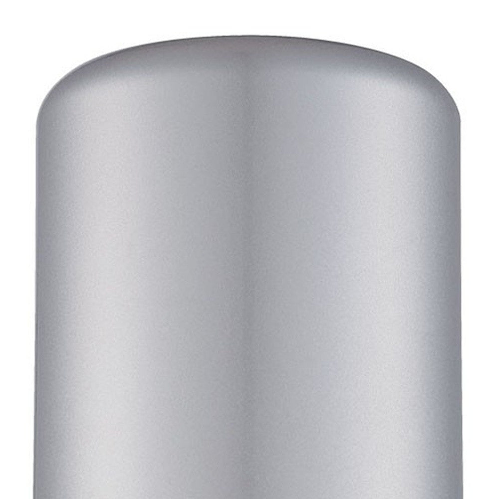 HomeRoots Minimalist Cylinder Wall Light in Brushed Silver Finish