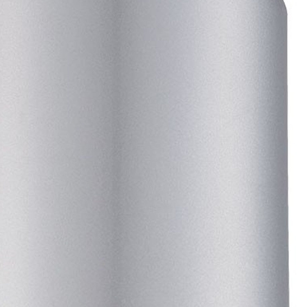HomeRoots Minimalist Cylinder Wall Light in Brushed Silver Finish