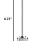 HomeRoots Minimalist Cylindrical Hanging Light in Silver Finish