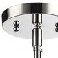 HomeRoots Minimalist Cylindrical Hanging Light in Silver Finish