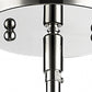 HomeRoots Minimalist Cylindrical Hanging Light in Silver Finish