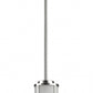 HomeRoots Minimalist Cylindrical Hanging Light in Silver Finish