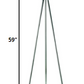 HomeRoots Minimalist Floor Lamp With Black Shade and Silver Metal Finish