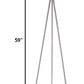 HomeRoots Minimalist Floor Lamp With Silver Metal Finish