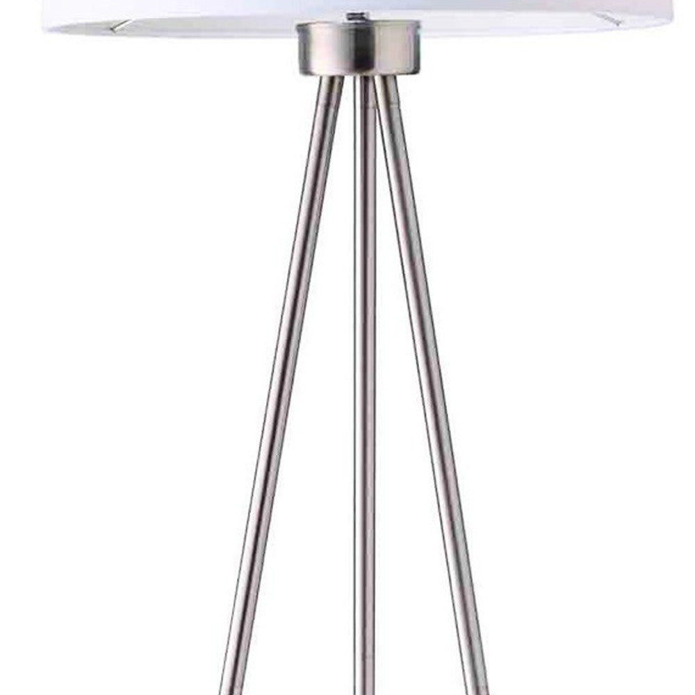 HomeRoots Minimalist Floor Lamp With Silver Metal Finish