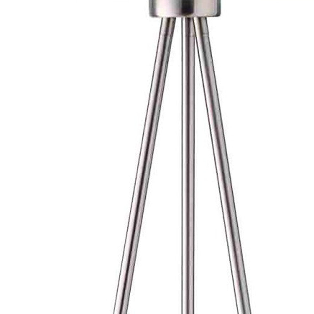 HomeRoots Minimalist Floor Lamp With Silver Metal Finish