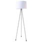 HomeRoots Minimalist Floor Lamp With Silver Metal Finish