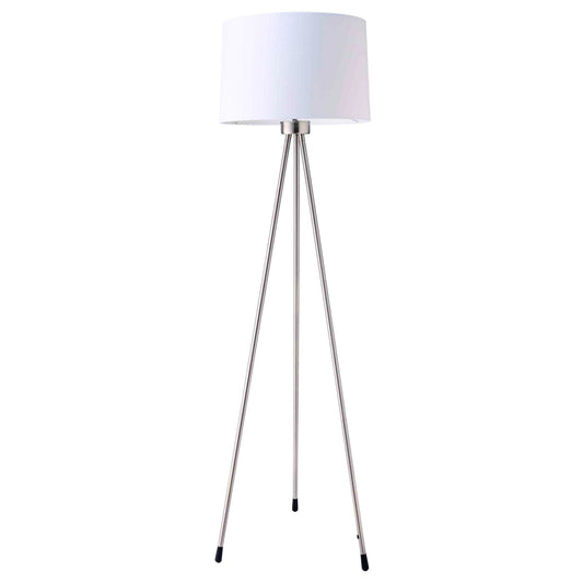 HomeRoots Minimalist Floor Lamp With Silver Metal Finish