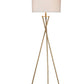 HomeRoots Minimalist Metal Floor Lamp in Gold Finish