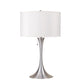 HomeRoots Minimalist Metal Table Lamp in Silver Finish