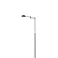 HomeRoots Minimalist Swing Arm Floor Lamp in Black Metal Finish
