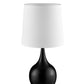 HomeRoots Minimalist Table Lamp With White Empire Shade and Black Finish