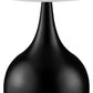 HomeRoots Minimalist Table Lamp With White Empire Shade and Black Finish