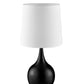 HomeRoots Minimalist Table Lamp With White Empire Shade and Black Finish