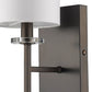 HomeRoots Minimalist Wall Sconce With Fabric Shade in Bronze Finish
