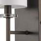 HomeRoots Minimalist Wall Sconce With Fabric Shade in Bronze Finish