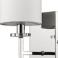 HomeRoots Minimalist Wall Sconce With Fabric Shade in Silver Finish