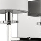 HomeRoots Minimalist Wall Sconce With Fabric Shade in Silver Finish