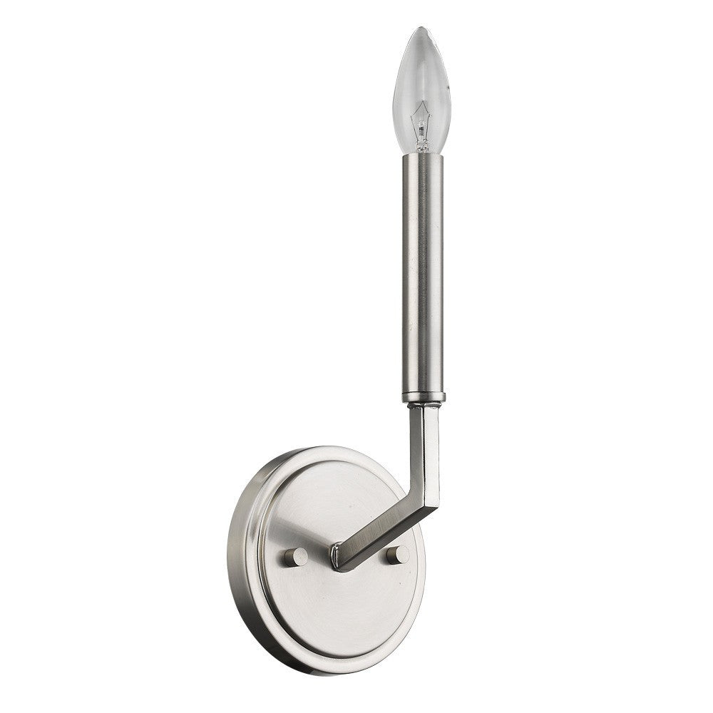 HomeRoots Minimalist Wall Sconce in Silver Finish