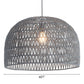 HomeRoots Misty Woven Ceiling Lamp in Gray Finish
