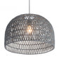HomeRoots Misty Woven Ceiling Lamp in Gray Finish