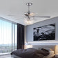 HomeRoots Mod Chandelier Ceiling Fan With Silver And Faux Crystal Finish