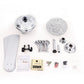 HomeRoots Mod Chandelier Ceiling Fan With Silver And Faux Crystal Finish