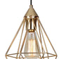 HomeRoots Mod Gold Geo Diamond Cage Pendant Light