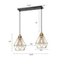 HomeRoots Mod Gold Geo Diamond Cage Pendant Light