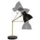 HomeRoots Mod LED Adjustable Desk Lamp With Matte Black and Gold Finish