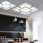 HomeRoots Modern Acrylic LED Square Ceiling Light With White Finish